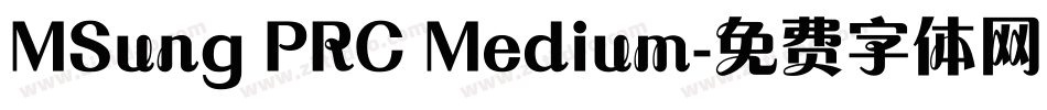 MSung PRC Medium字体转换
